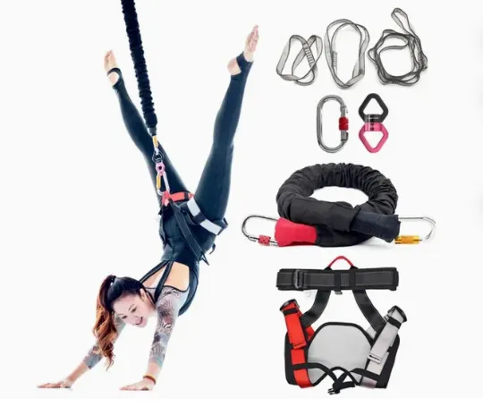 Aerial Yoga Cord Pilates Elastic Suspension Sling Trainer Bungee Pull Rope photo-2