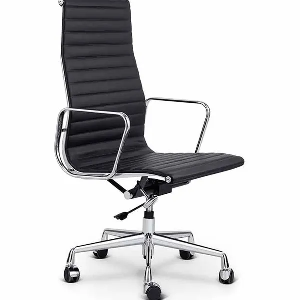 High Back Ribbed Eames Office Chair With 5 Star Legs