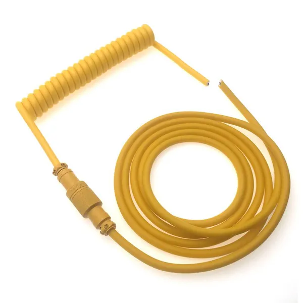 1.8m Coiled Type-C to USB a TPU Mechanical Keyboard Space Cable With Detachable Aviator Connector for Gaming Keyboard photo-5