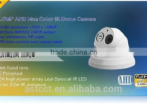 Video Output Sony CMOS Sensor Full HD 1080P Dome Camera Arry Led 2.0MP AHD Color IR Dome Camera CCTV China Suppliers photo-2