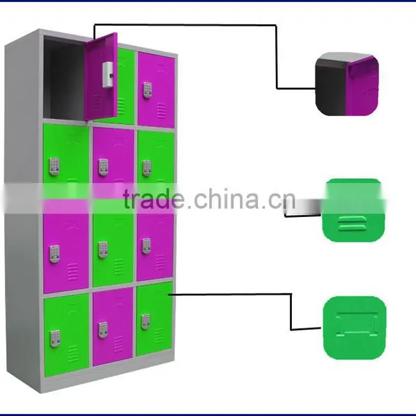 Steel Gym Locker Multi-colour Cabinet Steel Storage Locker 4 Erect Door Gym Locker For Sale photo-4