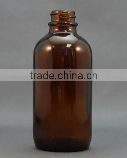 4oz Amber Glass Boston Bottle, 120ml Amber Boston Round Glass Bottle