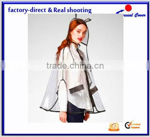 Fashional 100% EVA Rain Coat for Women