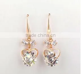 Fashion New Model Fancy Gold Earring,heart Pendant Earrings for Girls photo-4
