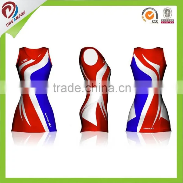 Top Quality Dry Fit Custom Sublimation Netball Uniforms Quality Choice photo-3