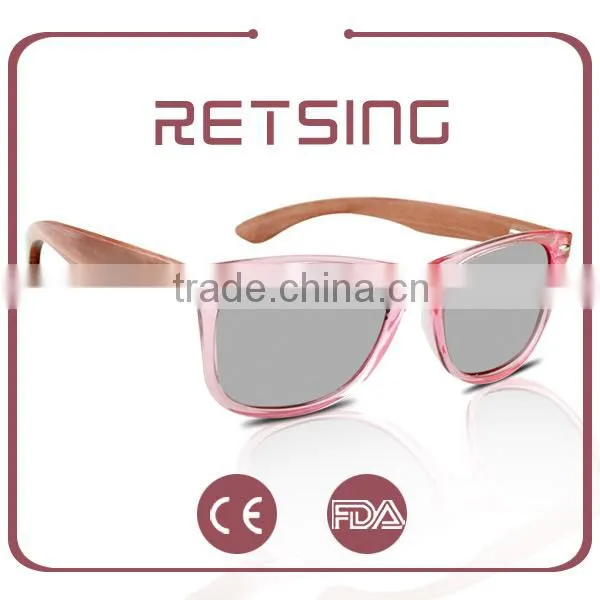 Custom Polarized Wooden Sunglasses Cheap Wooden Sunglasses Mirror/revo Lens photo-3
