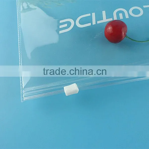 Degradable Material PVC Zip Lock Bags Clear Makeup Bags With Zipper photo-2