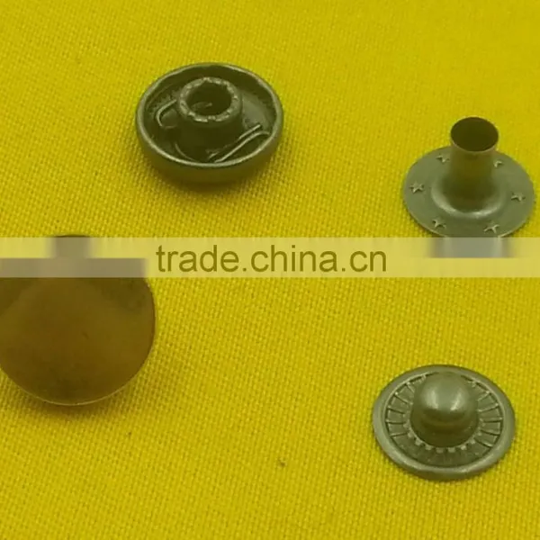 Flat Shape Metal Snap Button In Gold NF Color -- MA1004 photo-3