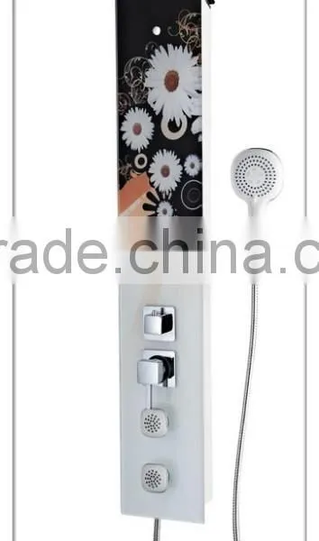 Round Top Shower Tempered Glass Column Shower Wall Panel photo-2
