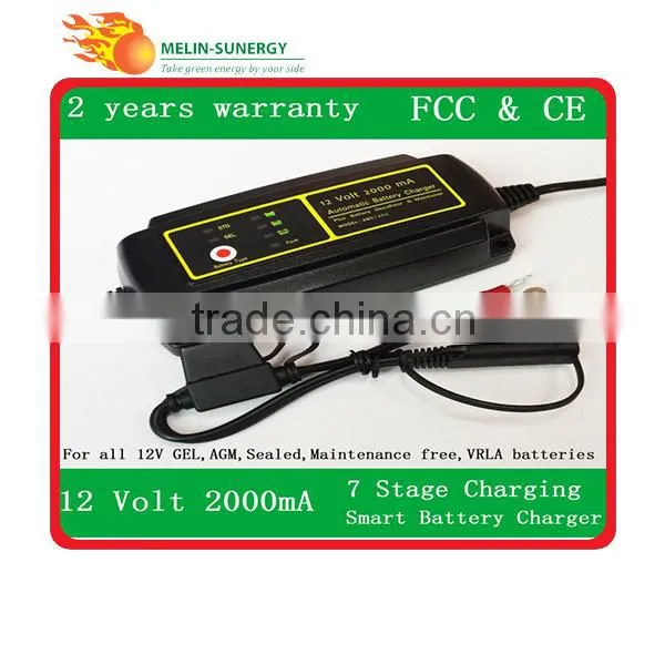 7 Stages 12V Battery Charger 2000mA for Motor Bike and Car photo-4