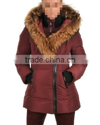 2015-2016 Best Quality Down Jacket With Luxury Fur Collar ,plus Size Snow Clothing Made in China