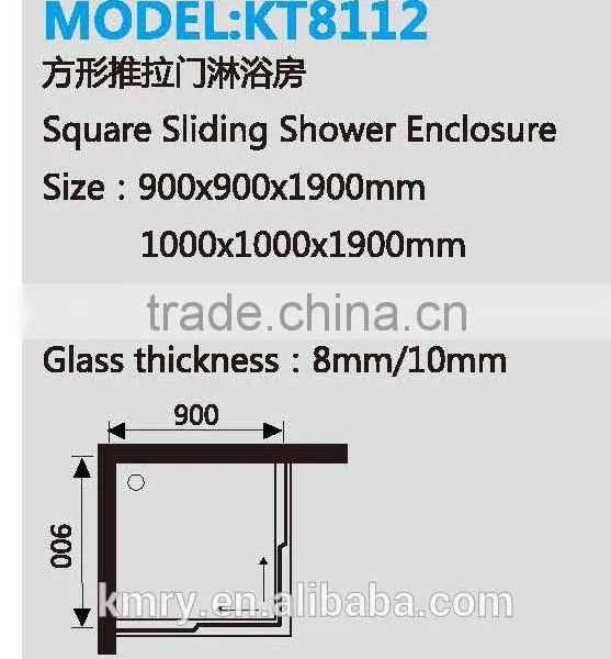 Hot! Stainless Steel Roller Sliding Shower Enclosures (KT8112) Quality Choice photo-3