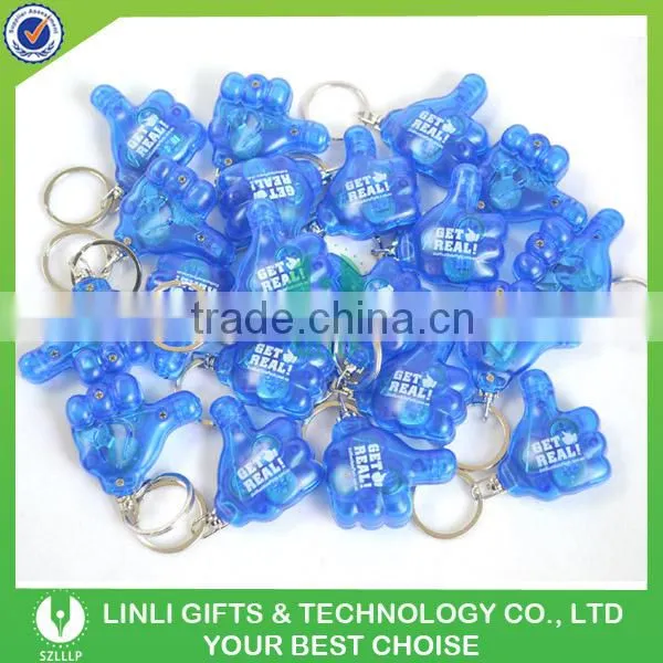 Thumb Shape Oem Logo Plastic Led Keyring Light for Advertising photo-5
