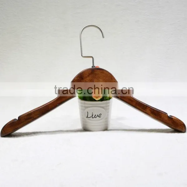 Durable Antique Jacket Wooden Suit Hanger With Square Bar