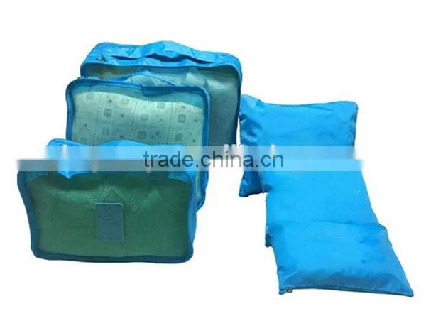 Small Moq Set Packing Cubes, Polyester Travel Storage Organizer Set for Cloth and Sundries With Laundry Bag photo-2