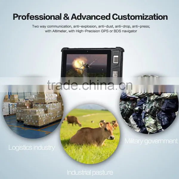 8inch Rugged Industrial Tablet With Dual OS, 8" 10 Point Touch Fingerprint Reader IP65 Waterproof WIFI 3G GPS Rugged Tab photo-3