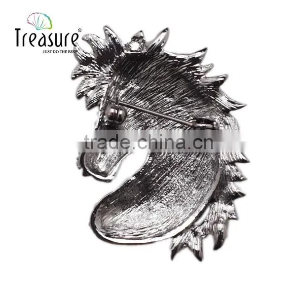 Costume Jewelry Rhinestone Boar Brooch, Zinc Alloy Brooch, Women and Men Brooch photo-5