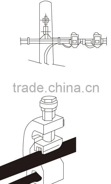 Fire Resistant Insulated Fasten Clamp/Low Voltage Cable Connector Fasten Clamp/Aluminum-Alloy Insulated Fasten Clamp Manufacture photo-3