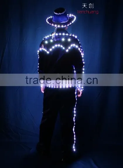 LED Light Street Dance Costume, Wireless DMX512 Flash Dance Costume photo-3