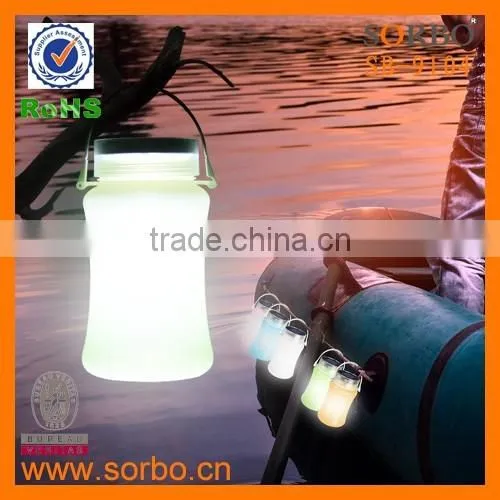 Silicone Water Bottle Rechargeable LED Solar Outdoor Lighting Camping Lantern photo-5