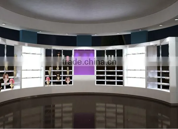 Supermarket Wooden Shelf,wig Display Shelf, Wig Fitting