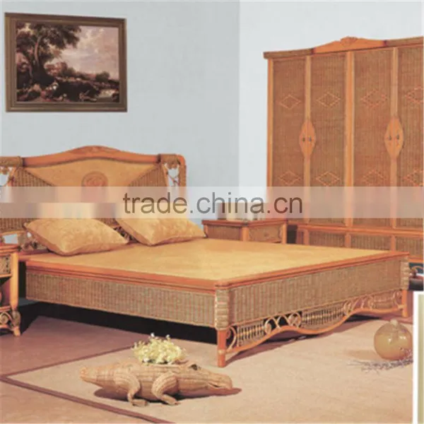 Wicker Furniture Home Bedroom Furniture Wicker Bed photo-5