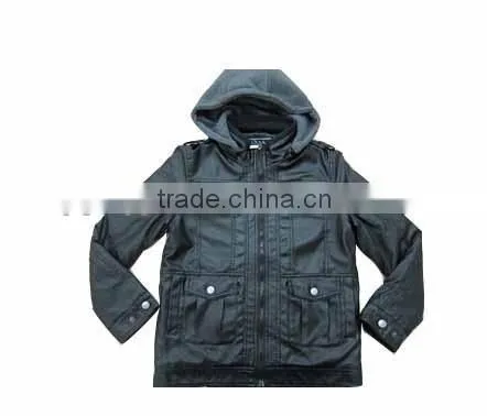 Apparel Stockslots Kids Washed PU Jacket Boys Jacket Kids Clothes photo-3