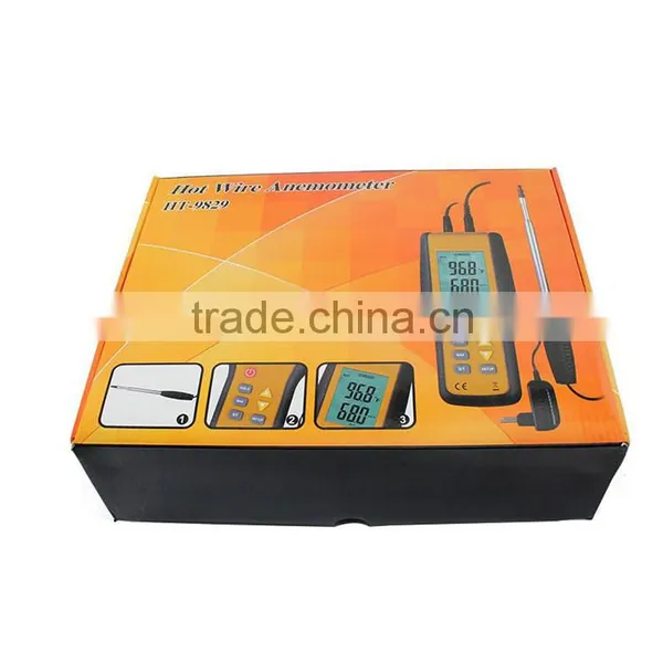 HT-9829 High Level Sensitivity Digital LCD Display Thermal Anemometer Wind Speed Meter Measuring Instrument photo-6