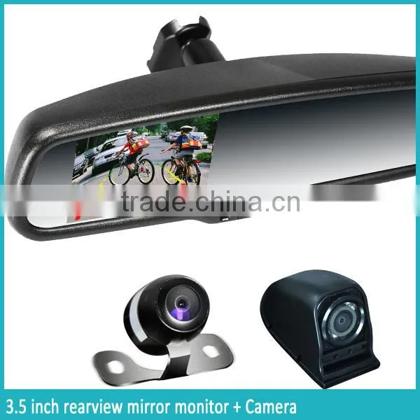 Auto Dimming Rear View Mirror With 3.5 Inch LCD Monitor Display and Auto Brightness Adjustment photo-5