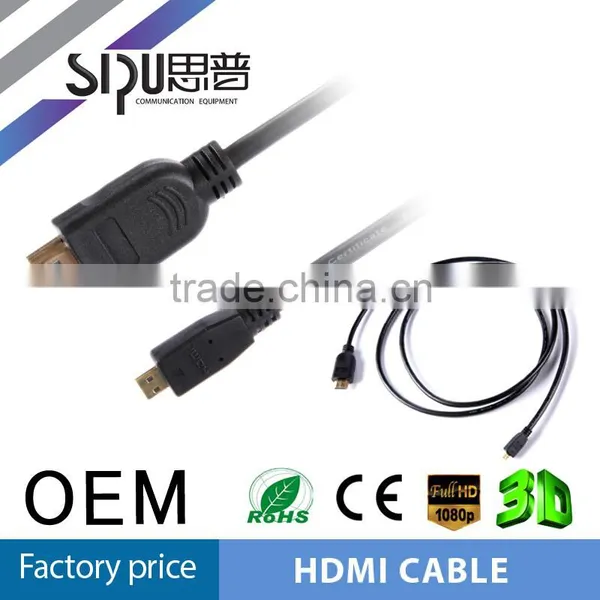 SIPU Micro HDMI Cable, HDMI to Micro HDMI Cable, Male to Male, HD Support 1080p,3D, 4K*2K, Gold Plated, 1m, 1.8m, 2m, 5m, up to photo-2