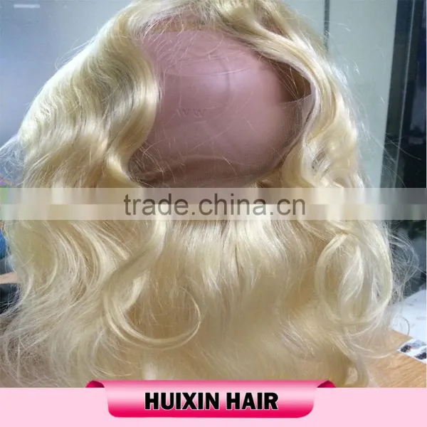 Malaysian Human Hair Lace Frontal With Lace Band 360 Lace Closure 613 Blonde photo-3