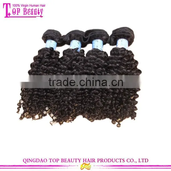 Unprocessed Soft Touch 12 Inches Virgin Chinese Human Hair Weave 6a Natural Color Chinese Kinky Curly Hair photo-6