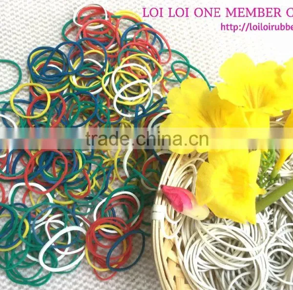 European Top Selling DIY Small Elastic Loom Rubber Bands - Fashion Rubber Band Newest Design Colorful photo-3