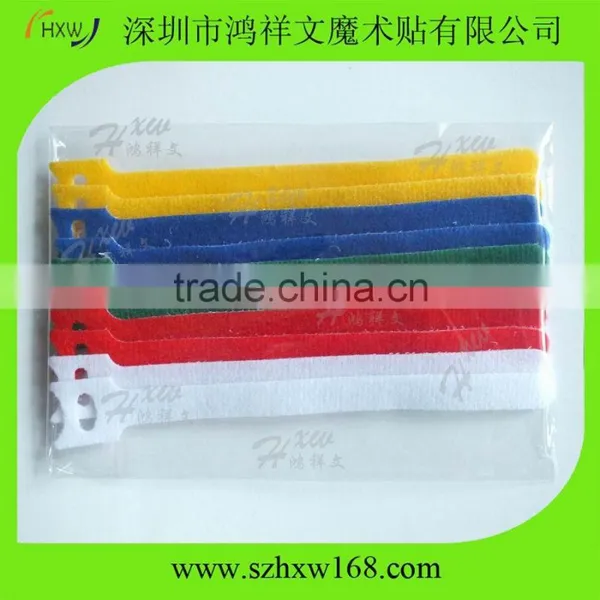 Wholesale Colored 12*150mm 10pcs per Polybag Hook And Loop Cable Tape photo-2