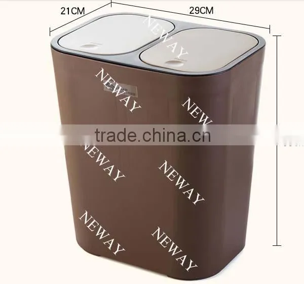 Professional Manufacturer for Plastic Double Lids Trash Can photo-4