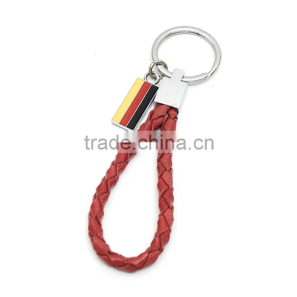 Custom Colorful Metal & Leather Car Keyring photo-3