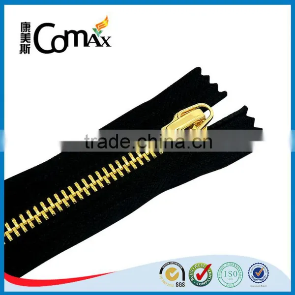 5# Brass Y Teeth Custom Gold Metal Zipper For Bags/Garment photo-3