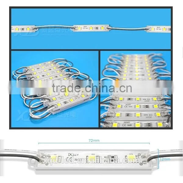 3 Chips 5050 SMD Modules Led Injection Led Modul RGB Led Module12V 0.72W With 3M Adhesive photo-4