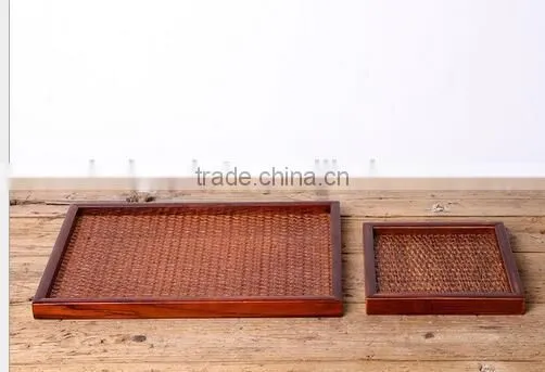 Fruit Square and Rectangle Plate Rattan Tray photo-2