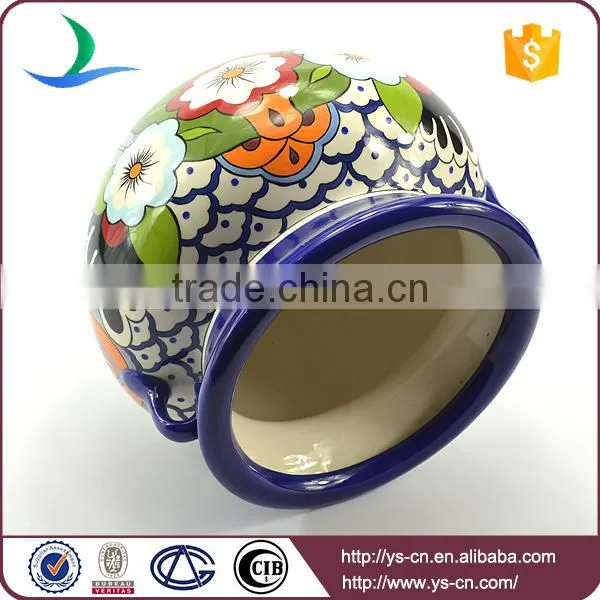 YSfp0002 Morden Vintage Handmade Ceramic Flower Pot With Earhandle photo-2