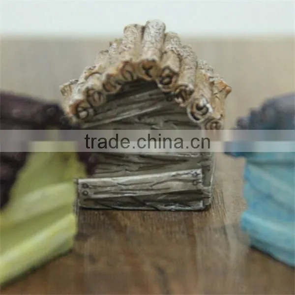 Wholesale Zakka Micro Landscape Accessories Small Wooden House 3 Color photo-3