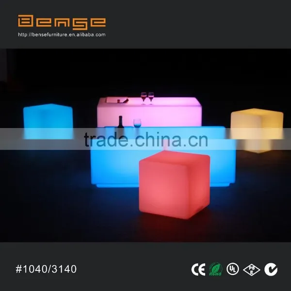 Rental Wholesale Plastic Furniture, LED Bar Counter