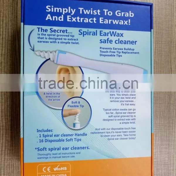 Portable Swab Disposable Earwax Removal Swab Safe Cleaner System With 16 Replacement Heads photo-5