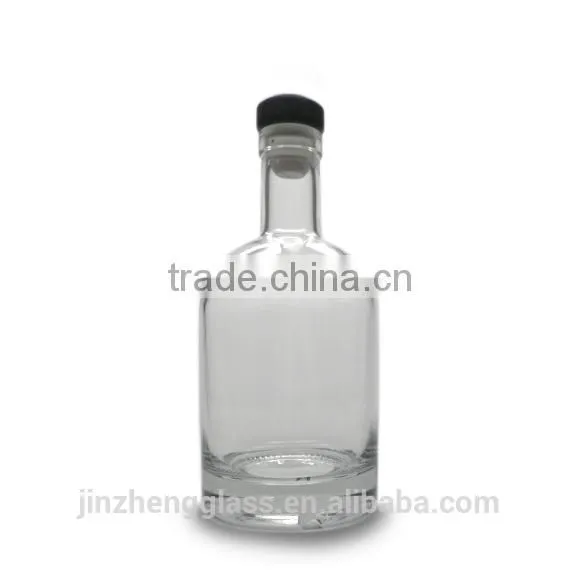 Food Grade Round Sealed Transparent 750ml Whisky Glass Bottle photo-2