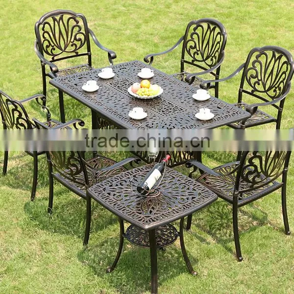 Rectangle Table and Chair Furniture Set Aluminum Outdoor Patio Furniture photo-3