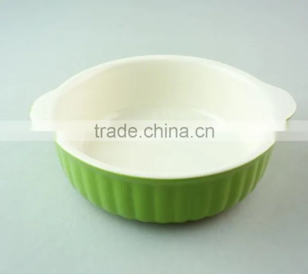 Glazed Ceramic Bake Plate With Handles, Durable Ceramic Bakeware photo-5