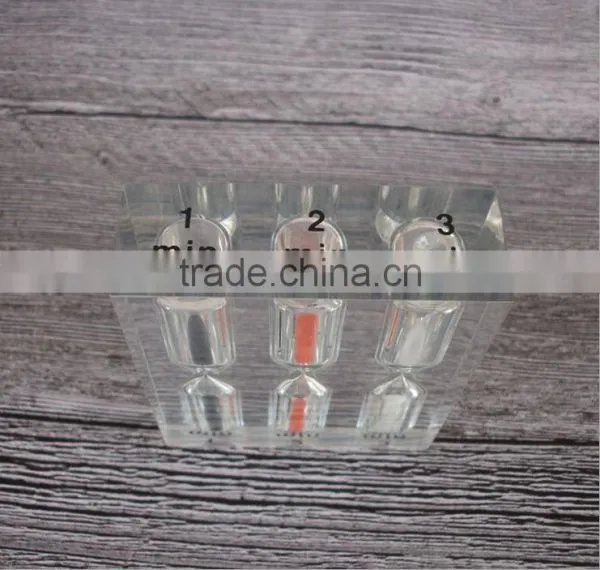 Clear Resin Block Timer Creative Mini 1minute Count Down Timer photo-5