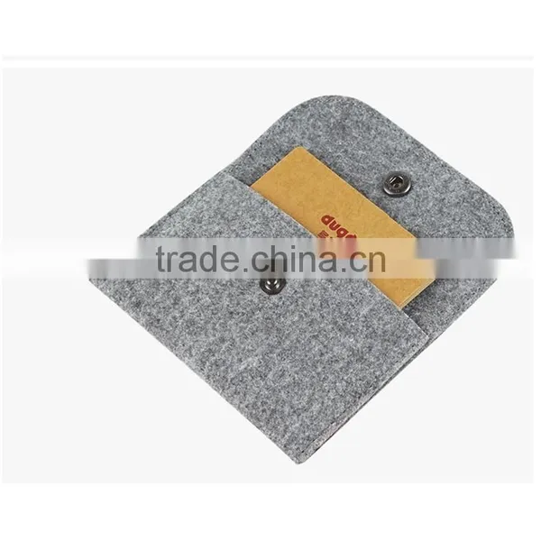 Eco Friendly Personalized Grey Felt Card Holder for Available photo-4