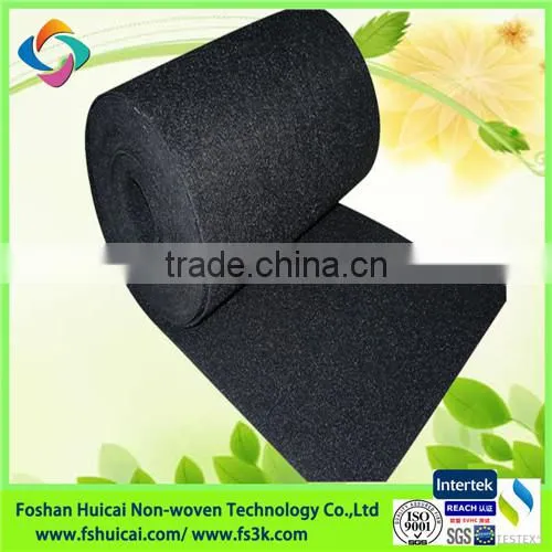 Black and Gray Color Non Woven 100% Polyester Speaker Carpet, Sound Box Carpet photo-4