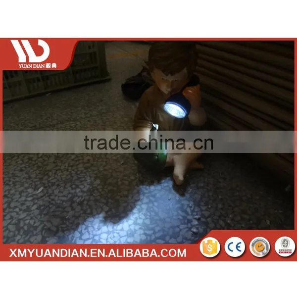 China Wholesale Websites Art Work Resin Craft Led Garden Solar Light With Timer photo-5